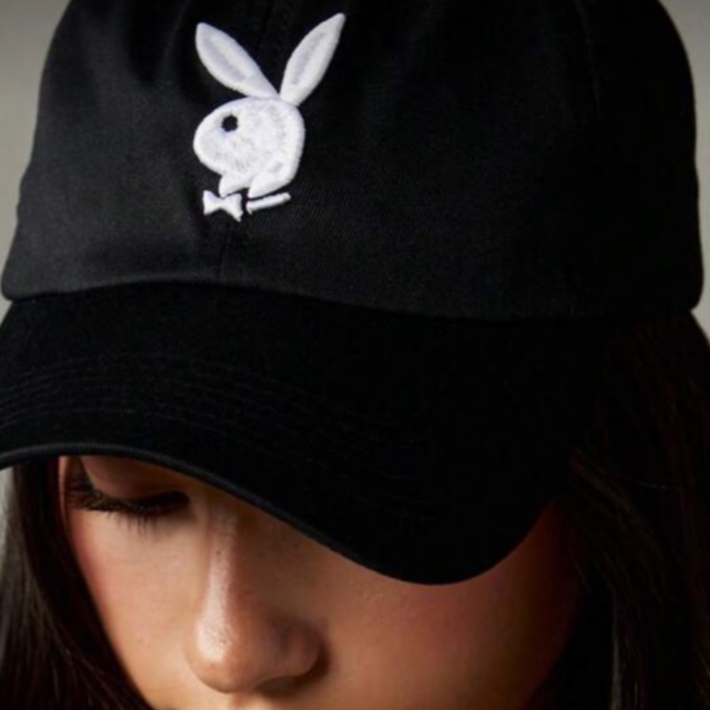 Playboy Black Cap with White Logo